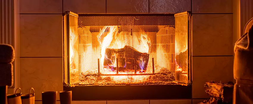 Mendota Hearth Landscape Fireplace Installation in Marblehead, Massachusetts