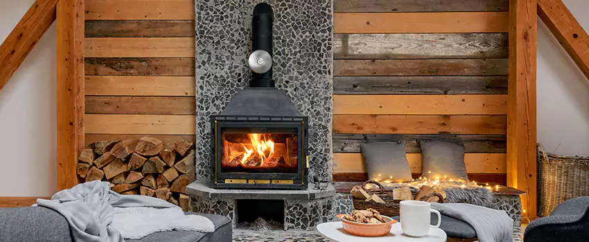 Thelin Hearth Products Direct Vent Gas Stove Fireplace Inspection in Marblehead, Massachusetts